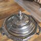Antique Box / Chased Silver-Plated Sugar Bowl from Fes - Nesting Style (Vi