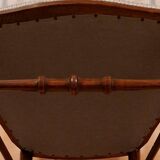 Antique Louis-Philippe chair in solid wood, 19th century, with restored seat.