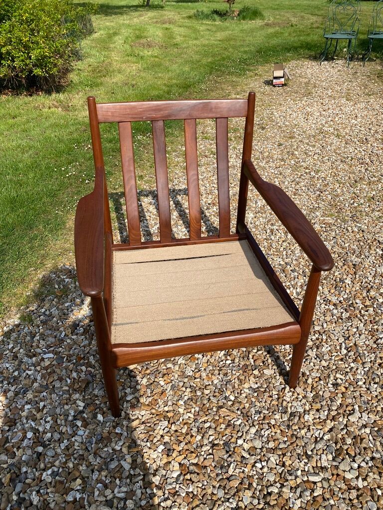 Pair of Scandinavian teak armchairs