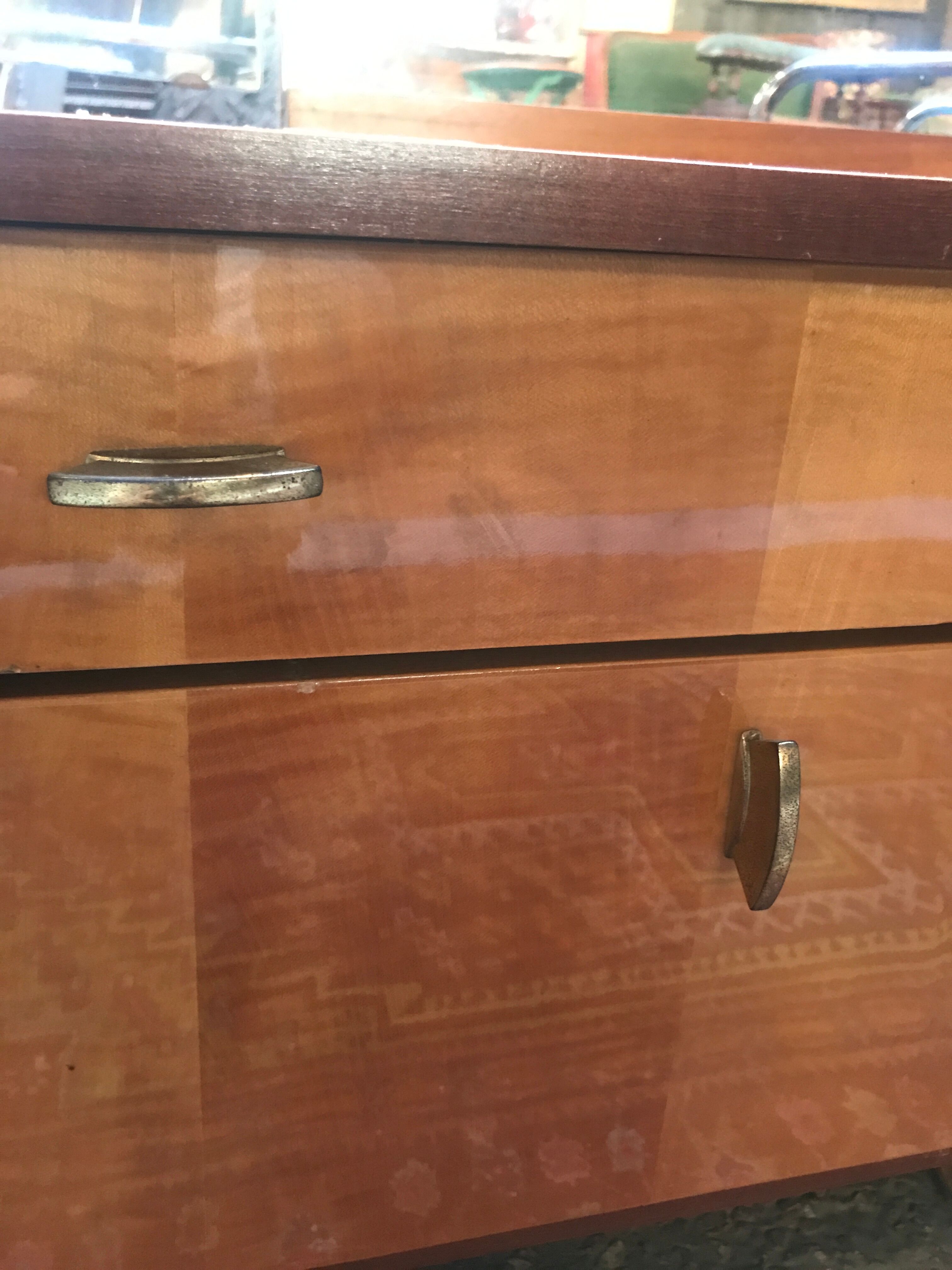 Vintage dressing table 1960 triptych