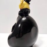 Black and Multicolored Murano Glass Clown Trinket Bowl / Ashtray, Italy