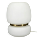 Czech Opaline Glass and Brass Table Lamp, 1970s