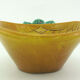Saladier en céramique jaune et vert barbotine forme ananas - Vallauris France - vintage années 60