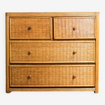 Rattan chest of drawers