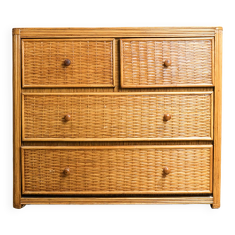 Rattan chest of drawers