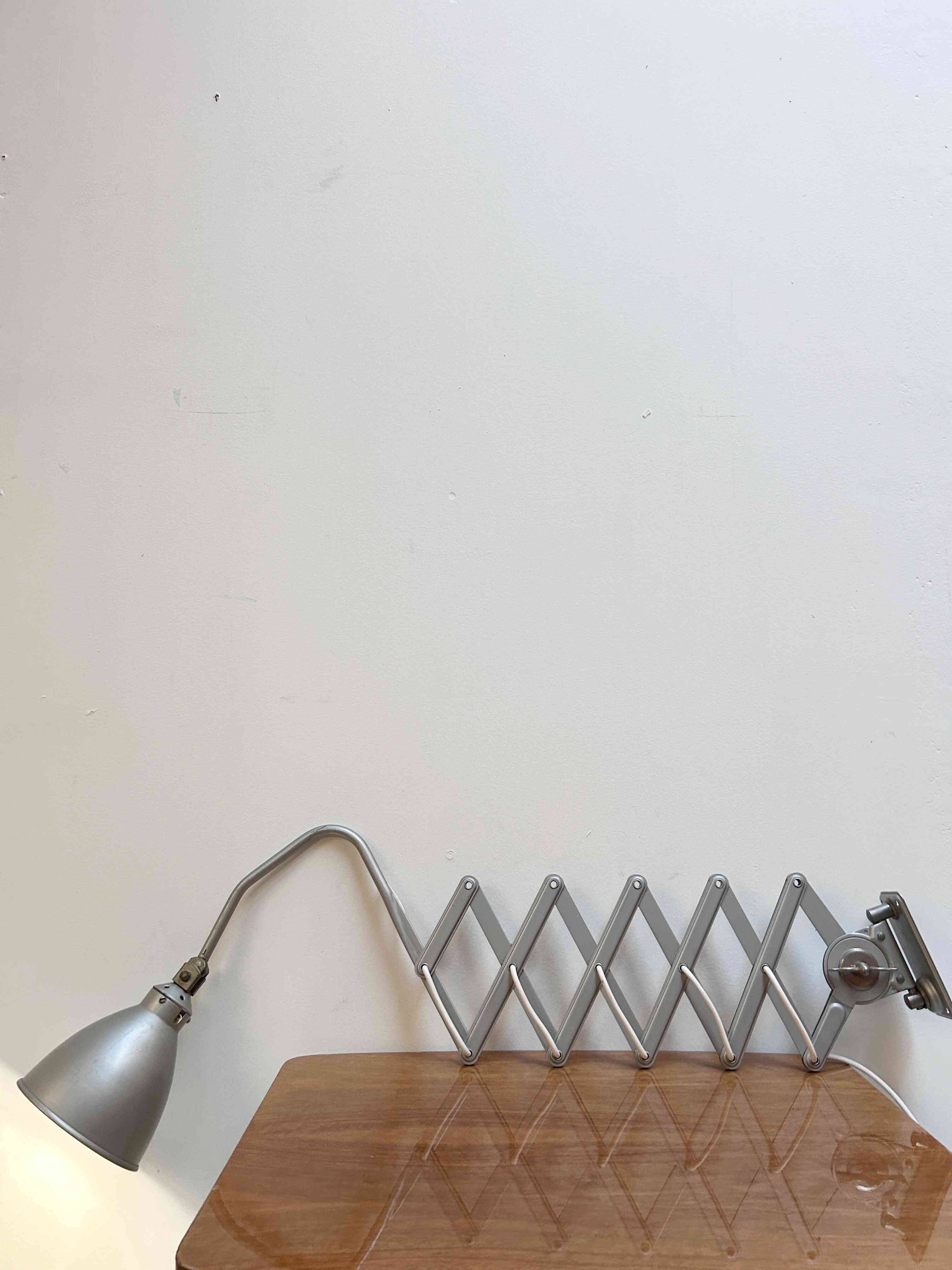 Industrial scissors lamp AGI, Belgium, 1920s