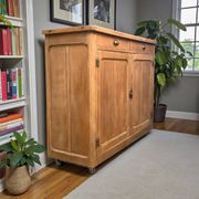 Grand Parisian buffet with billot and butterfly hinges, raw wood, 1930.
