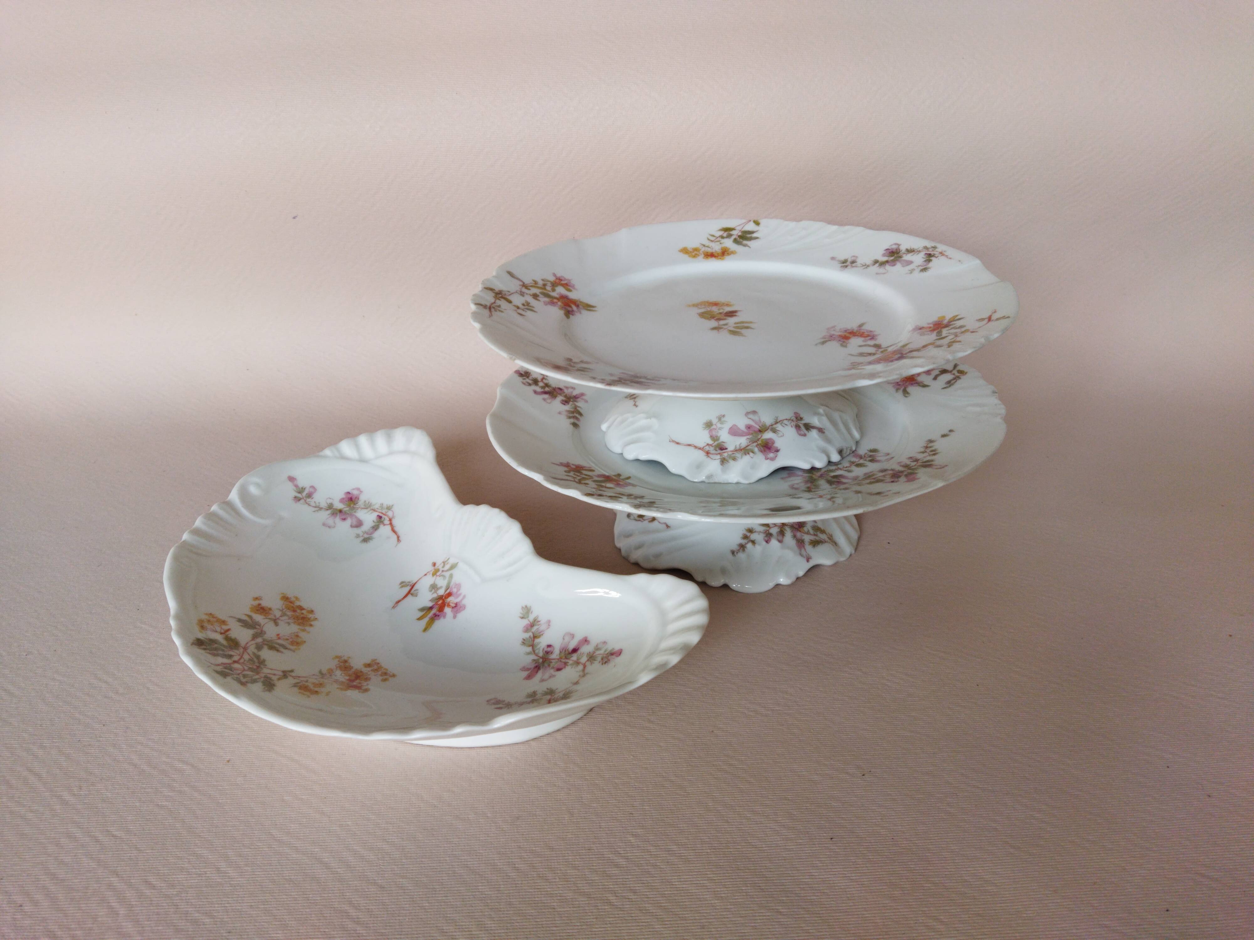 Porcelain mignardise service by Jean Pouyat (ca. 1900) Limoges