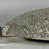 1960s 1970s Ice Glass Flush Mount from by Kaiser Leuchten Germany