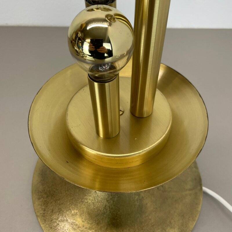 Large Hollywood Regency brass globe table lamp, Italy 1970s