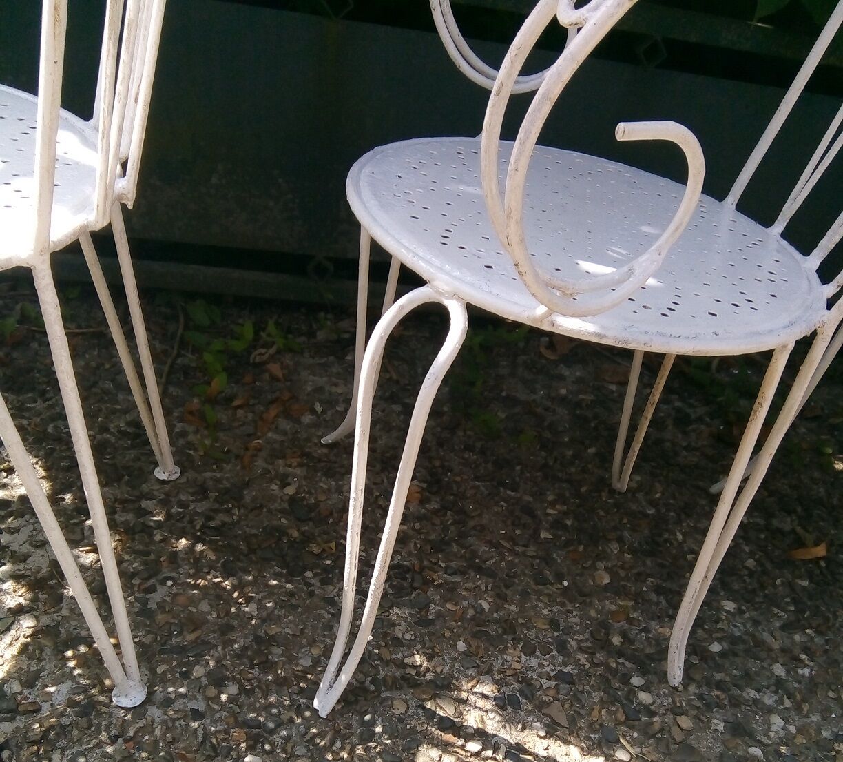 Set of 4 armchairs of garden furniture large files 40s