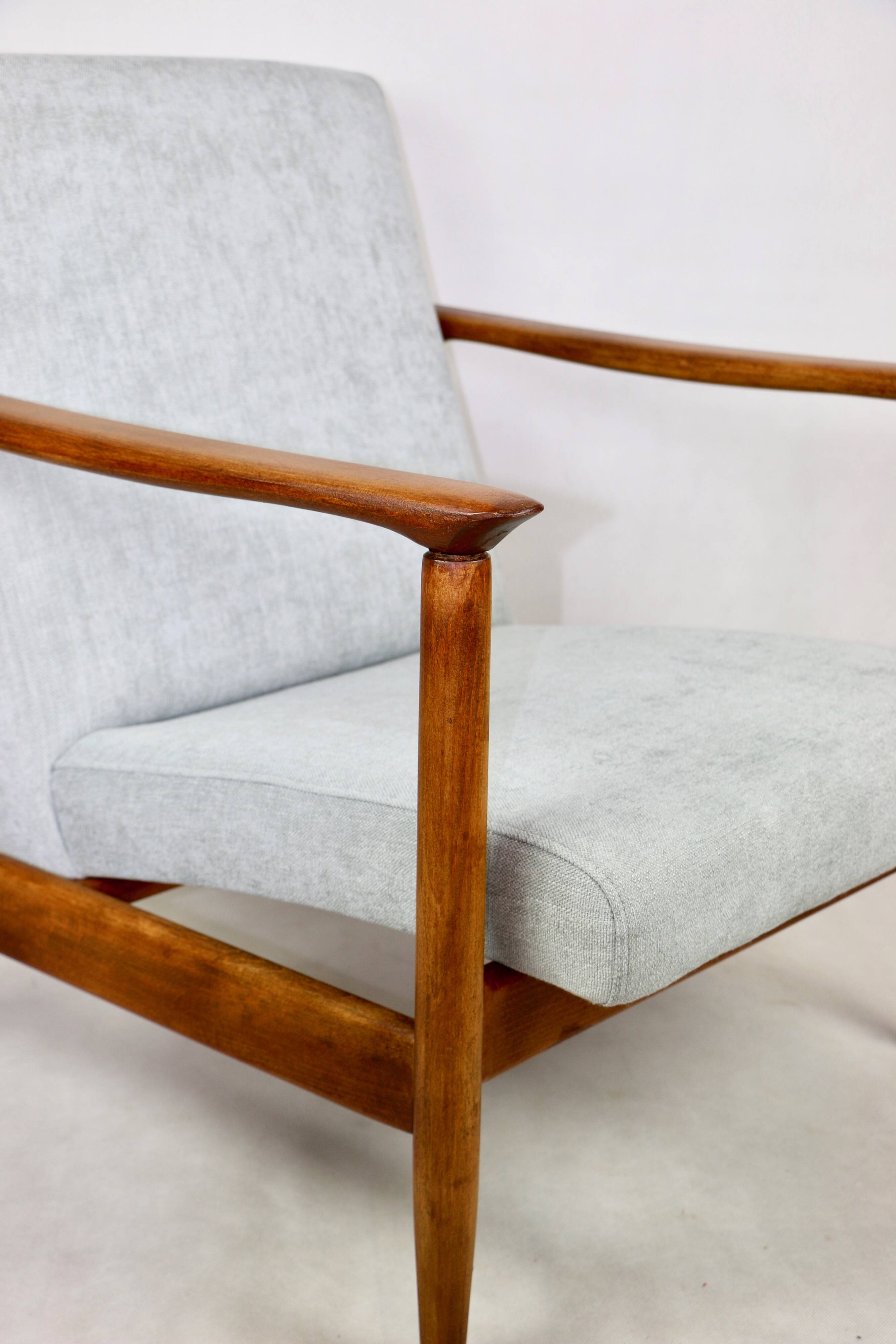 Light Blue GFM-142 Armchair by Edmund Homa, 1970s