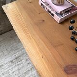 Oak and pine farmhouse console table