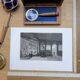 Camposanto, Pisa, old engraving, printed in 1841.