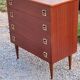 Vintage mahogany chest of drawers from the 60s conical feet 4 drawers