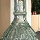 Bottle vial bottle vintage structured green glass molded cork cork