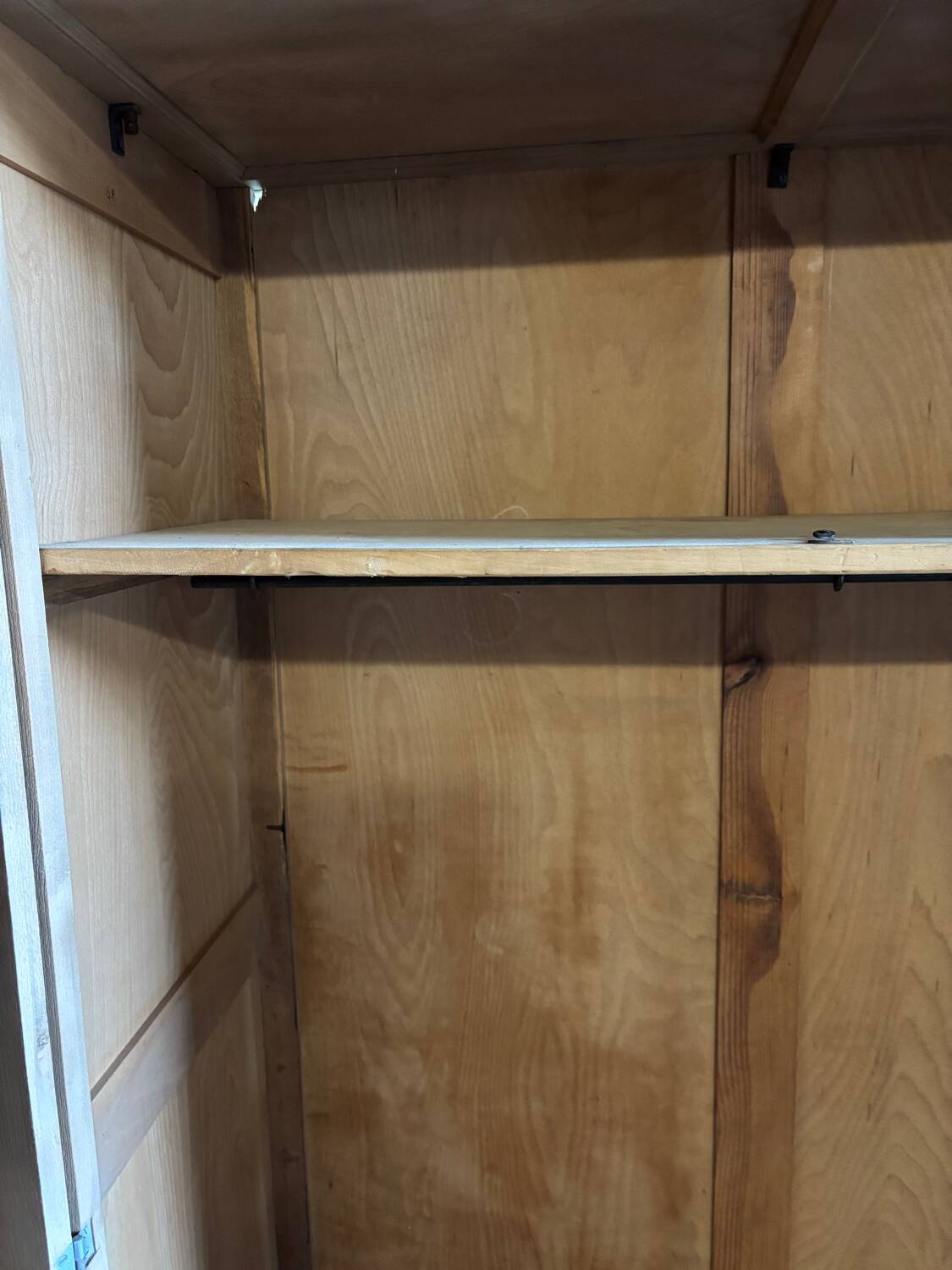 Parisian Art Deco wardrobe in natural wood