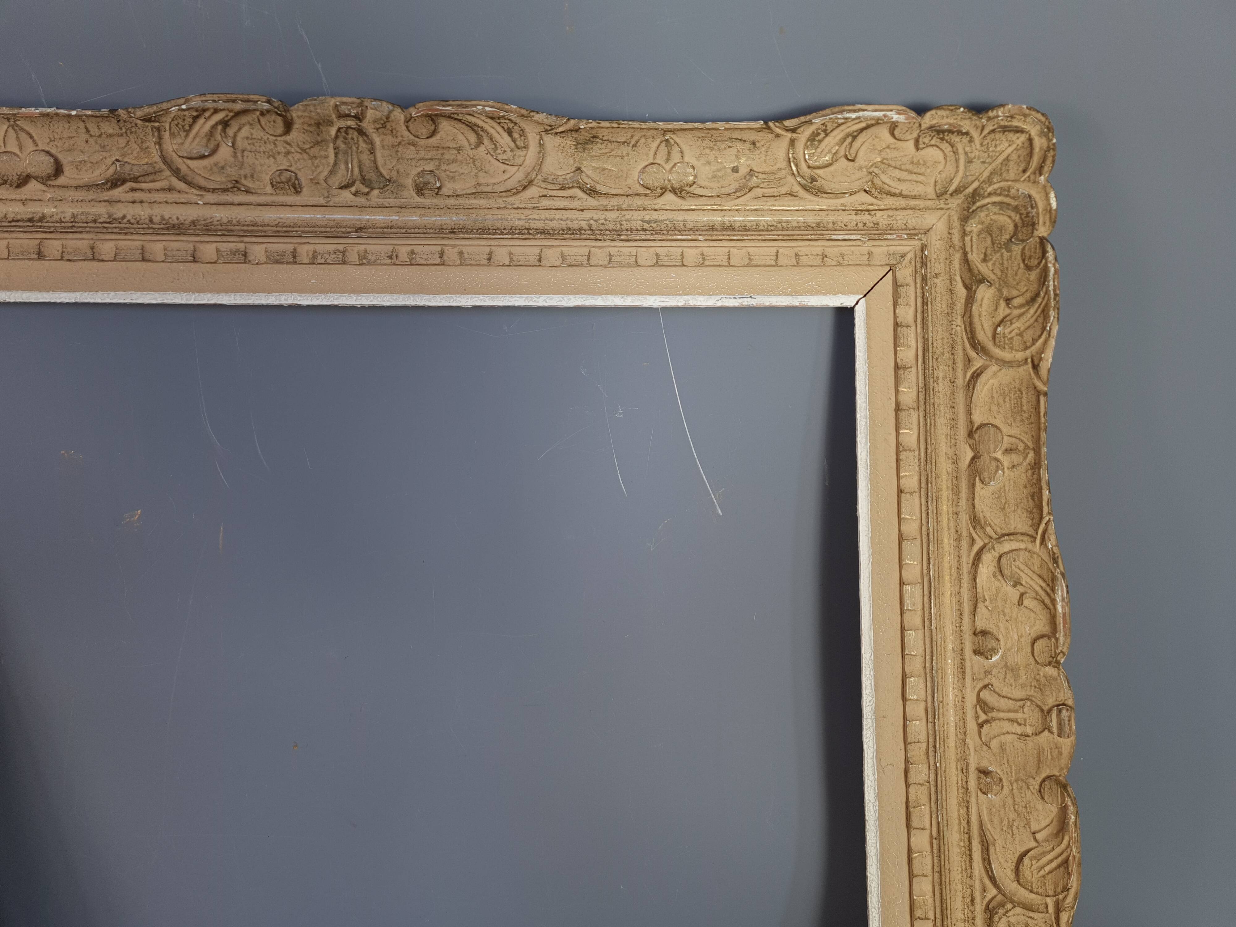 Frame Montparnasse old carved wood 74x65 foliage 55.7x46.7 cm SB
