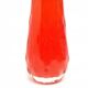 Bean vase, mid-century modern, red glass, Ząbkowice, Poland, 1970s
