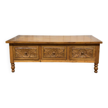 Table basse en teck, fabrication indienne des années 1970