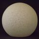 French vintage white Clichy glass ball-shaped replacement shade for lamps.