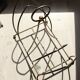 Vintage steel and brass magazine rack – 1980s