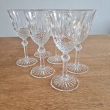 Service of 6 chissed wine glasses