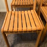 Set of 4 solid beech chairs