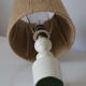 Lampe bois blanc avec abat-jour corde