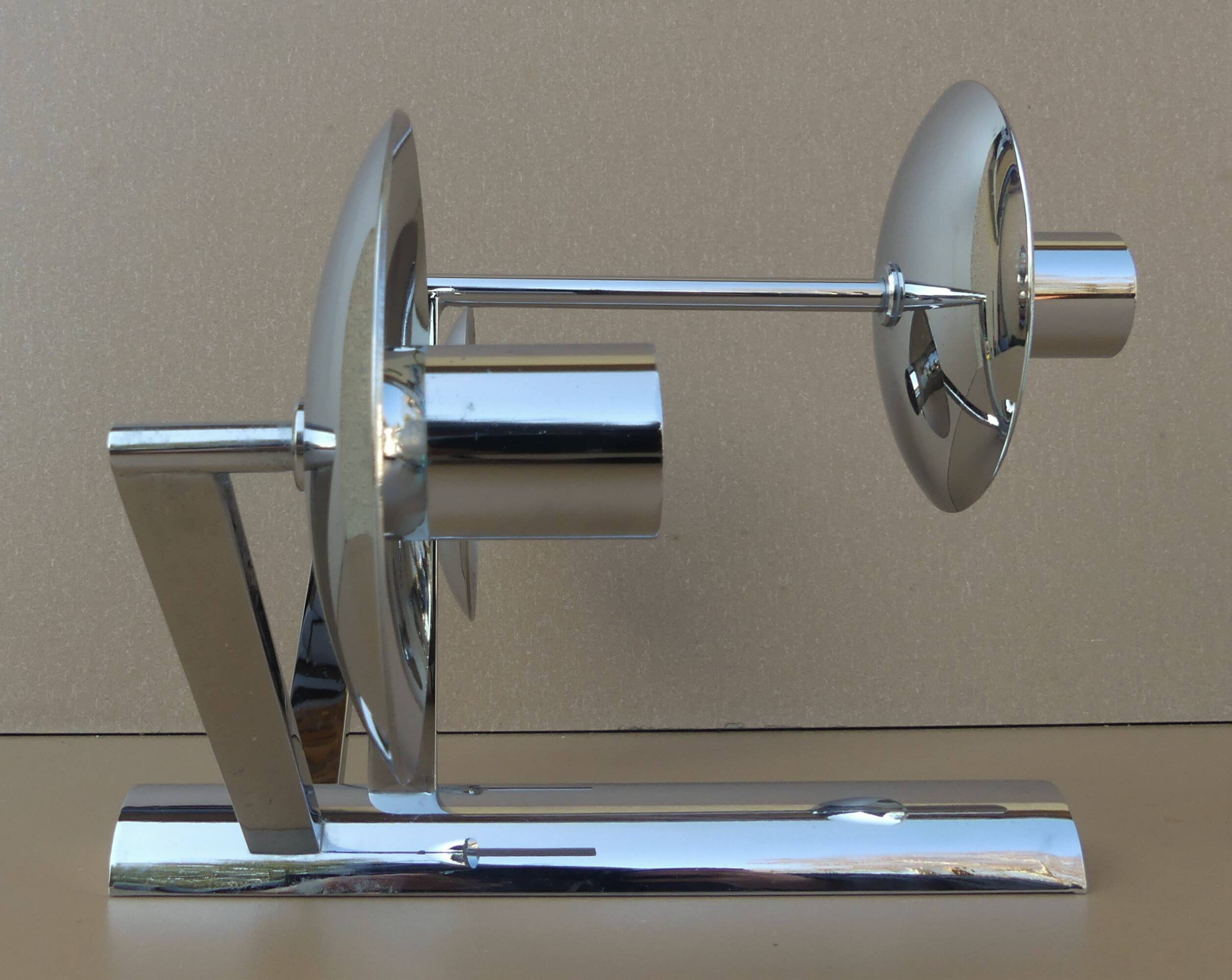 Triple sciolari chrome vintage design deco triple wall lamp