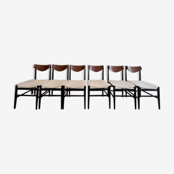 Lot de 6 chaises de Gianfranco Frattini