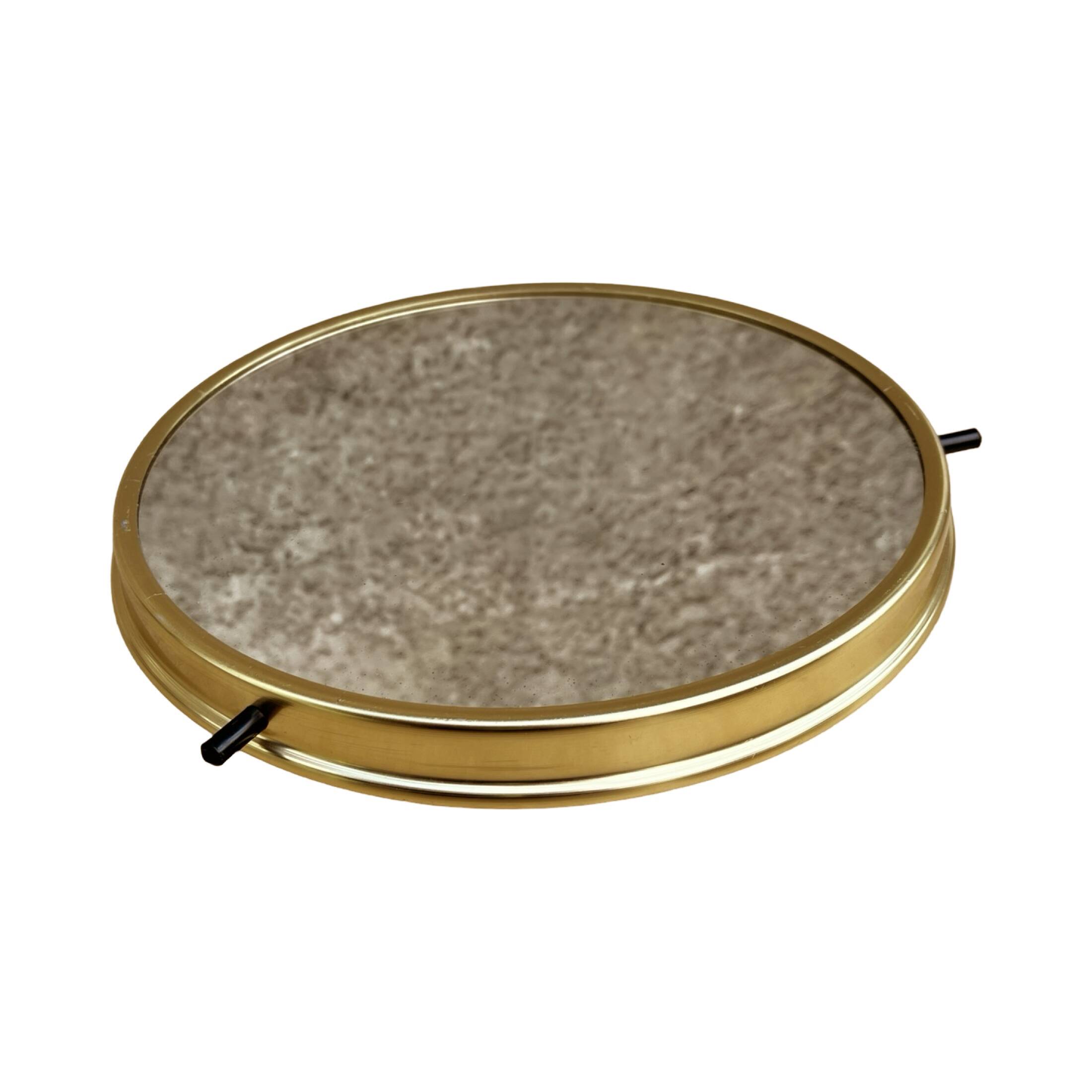 Hollywood Regency style rotating mirrored tray, Germany, 1960s.