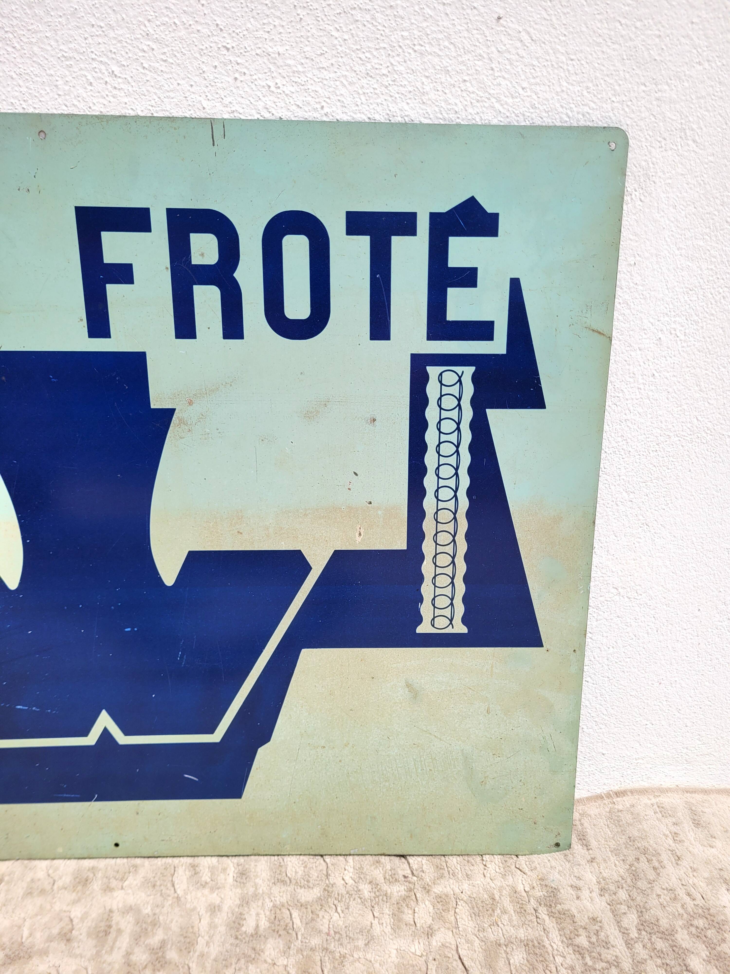 Plaque en tôle enseigne vintage industrielle