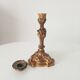 Antique 19th-century solid gilded bronze candlestick in the Louis XV style.