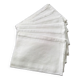 Set of 6 old white damask cotton napkins 53 x 53 cm