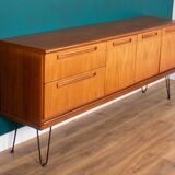 Retro Teak 1960s Long Meredew Sideboard On Hairpin Legs