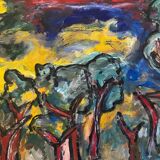 Forest landscape signed 1968