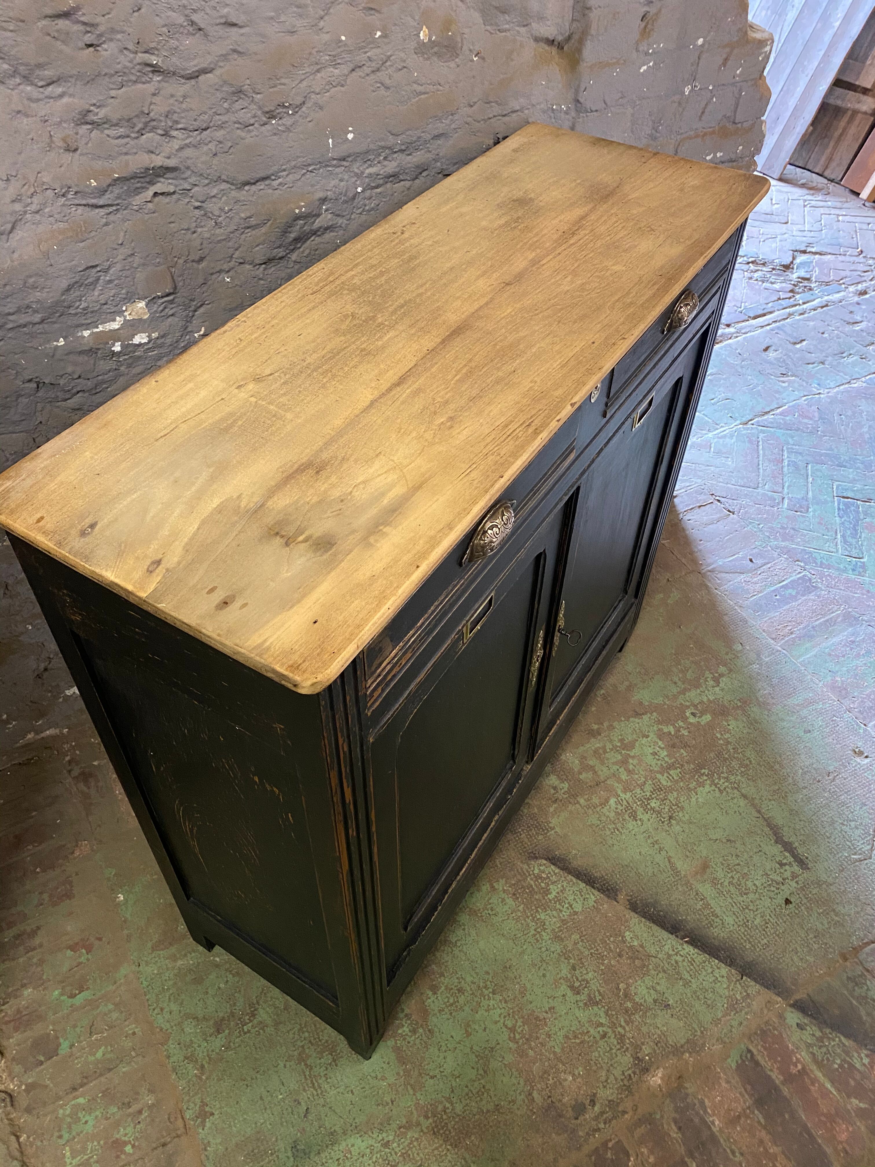 Former Parisian black patina buffet