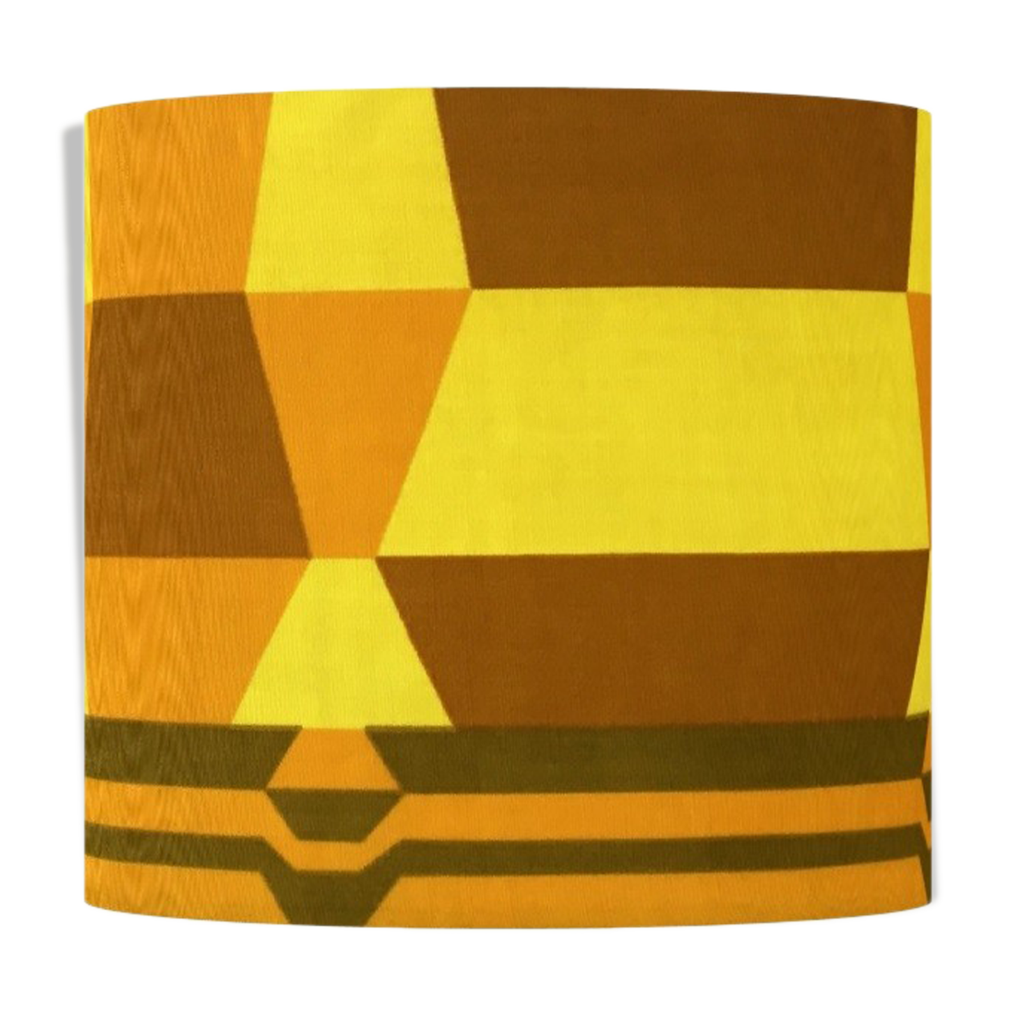 Trapeze lampshade H30 D30 - vintage fabric 70s