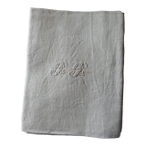 Set of 7 white damask towels