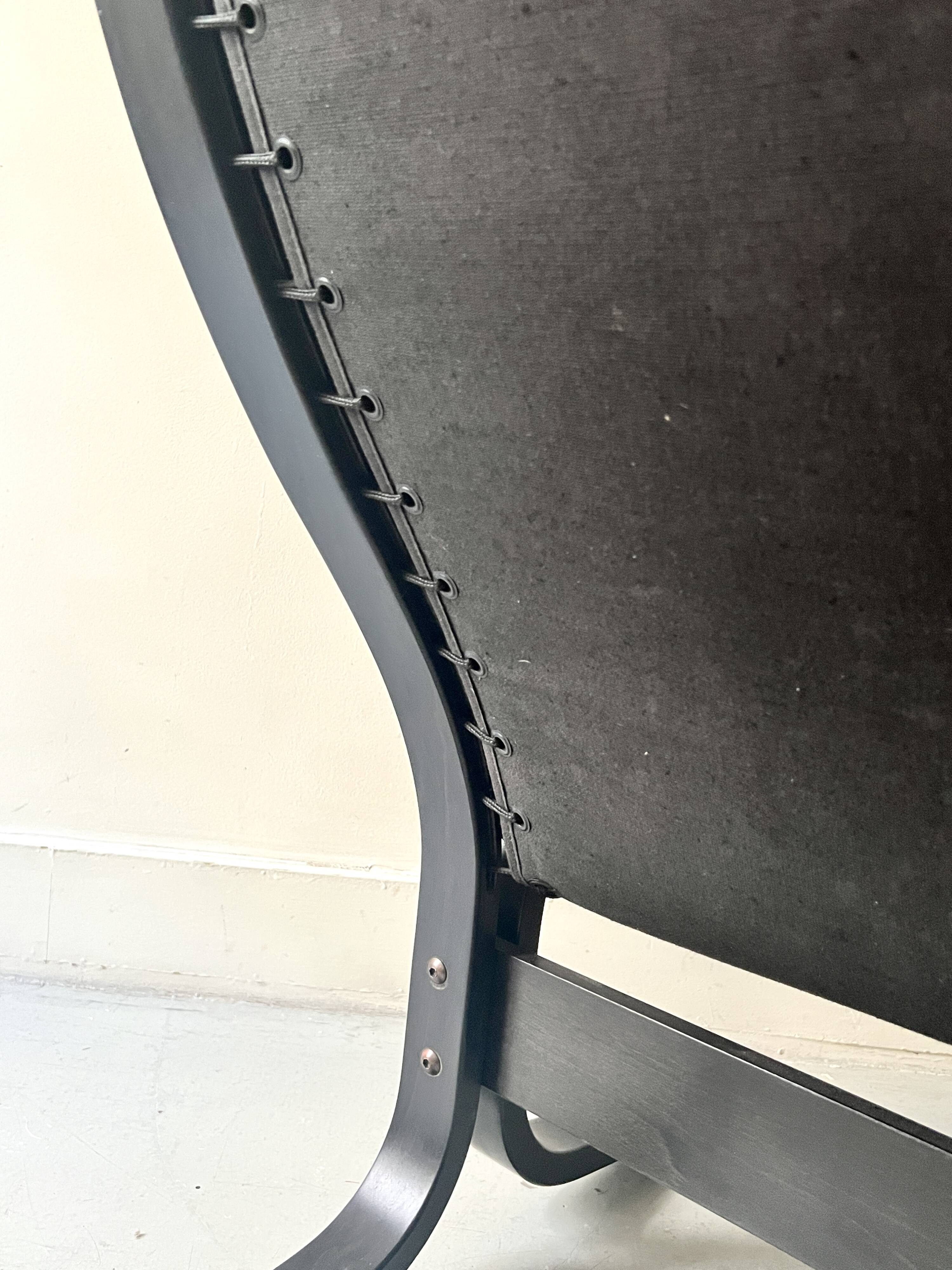 Siesta Scandinavian armchair in black leather by Ingmar Relling, designed in 1970