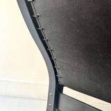 Siesta Scandinavian armchair in black leather by Ingmar Relling, designed in 1970