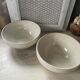 Set of two 2.5l salad bowls in vintage Digoin stoneware
