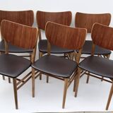 Danish Dining Chairs Set of 6 by Niels and Eva Koppel Slagelse Mobelfabric