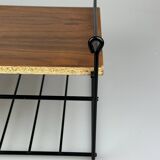60s 70s teak shelf wall shelf telephone shelf string shelf Danish design