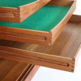 Bernhard Pedersen & Søn teak sideboard with tambour doors / Danish Mid-Century Modern design / 1960s