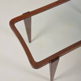 Italian coffee table with glass top in the style of Ico Parisi, 1950s