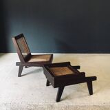 Low Modernist Folding Chairs by Pierre Jeanneret for Chandigarh, India, 1960s, Set of 2