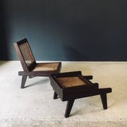 Low Modernist Folding Chairs by Pierre Jeanneret for Chandigarh, India, 1960s, Set of 2