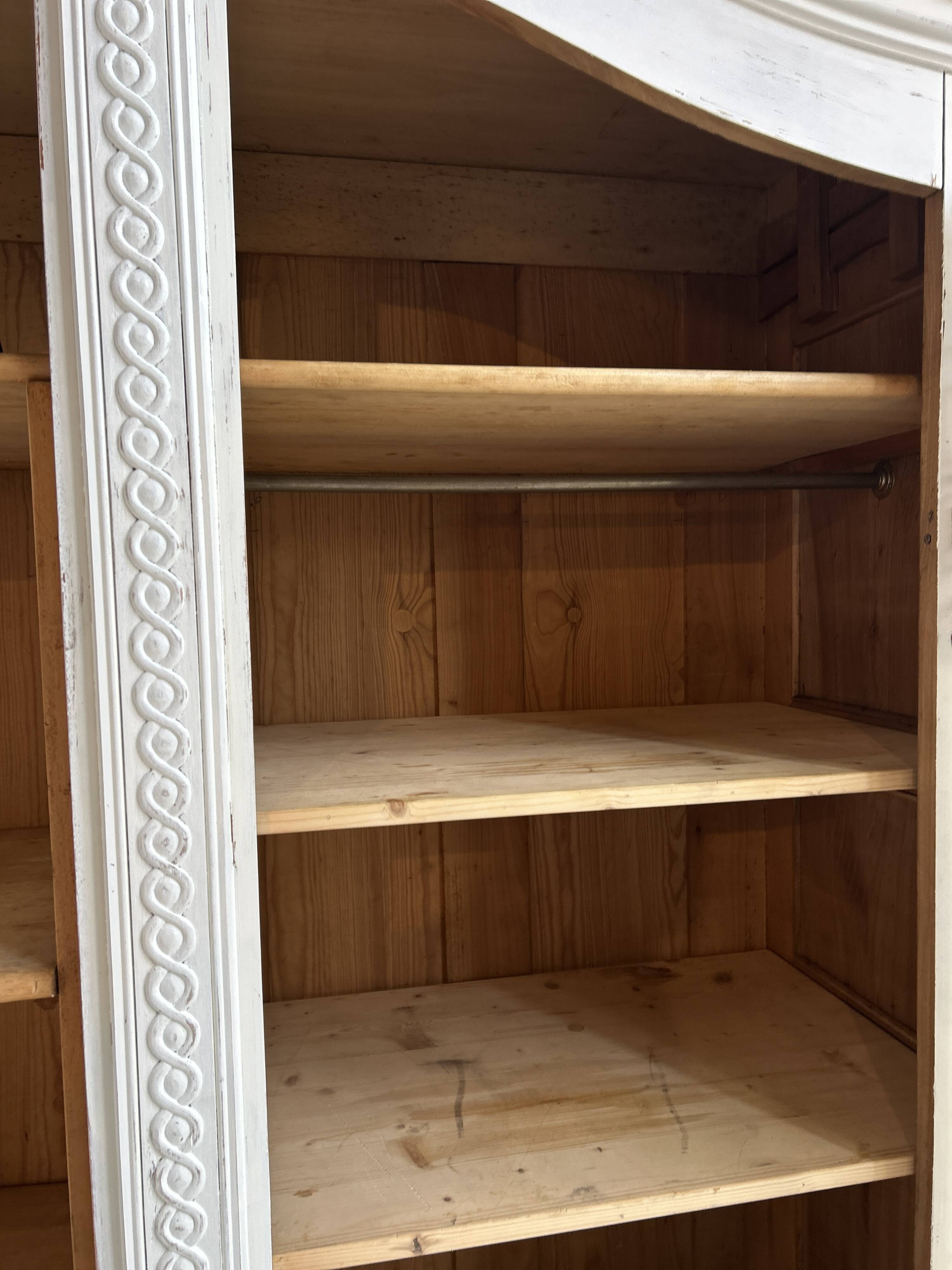 Two-door painted wardrobe, Louis XIV style, Alsatian regional work.